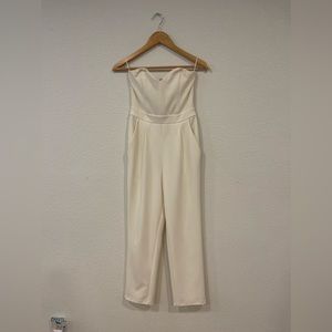 Express White Strapless Jumpsuit. Size 0